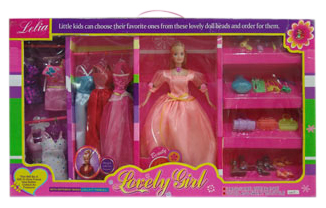  L0039 Toy Lovely Girl with Dresses & Accessories ( L0039 Toy Lovely Girl with Dresses & Accessories)