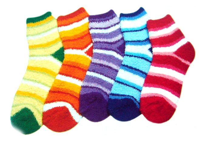  One Side Hair Yarn Socks