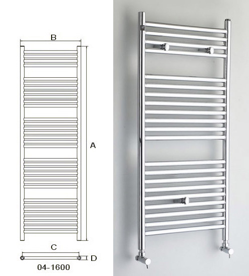 Handtuchwärmer (HB-R04-Serie) Chrom / Straight Tube (Handtuchwärmer (HB-R04-Serie) Chrom / Straight Tube)