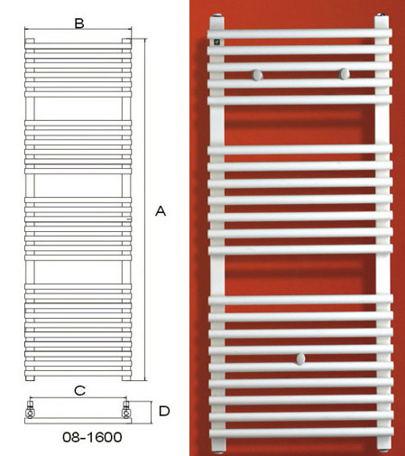 Handtuchwärmer (HB-R08-Serie) Paint / Rundrohr (Handtuchwärmer (HB-R08-Serie) Paint / Rundrohr)