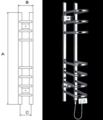 Elektrische Handtuchwärmer (Chrom / Art & Design) (Elektrische Handtuchwärmer (Chrom / Art & Design))