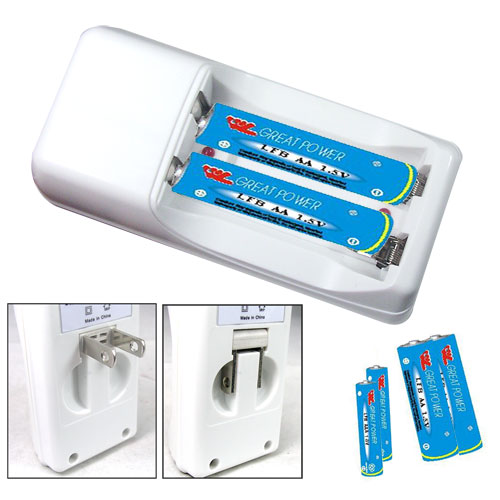  AA & AAA Dual Battery Charger (AA et AAA Chargeur de Batterie double)