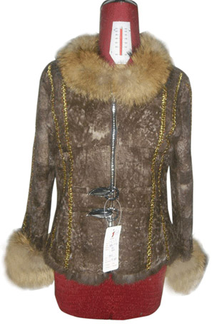  Fur Leather Coat