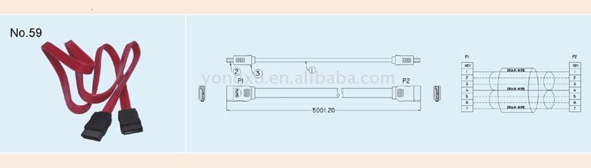 SATA-Kabel 7P/7P (SATA-Kabel 7P/7P)