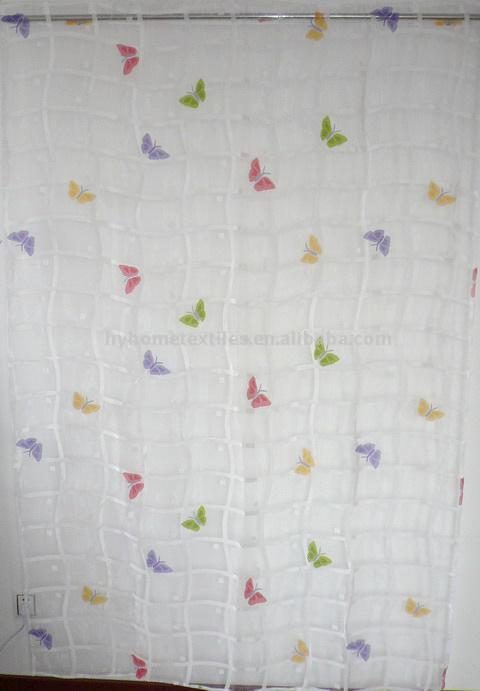  Butterfly Burnout Organza Curtain