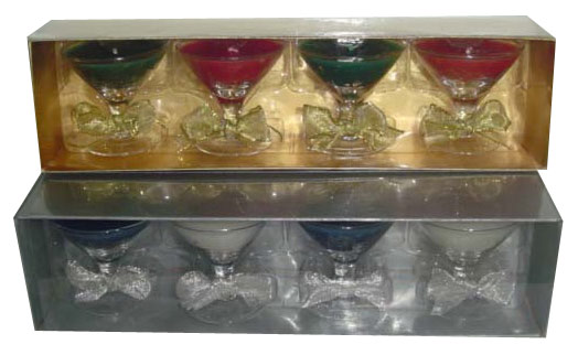  4pc Wine Glass X`mas Set ( 4pc Wine Glass X`mas Set)