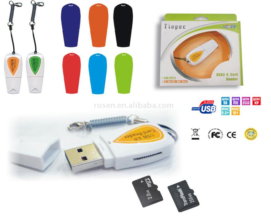  USB2.0 Micro SD / T-Flash Pocket Card Reader (USB2.0 Micro SD / T-Flash Pocket Card Reader)