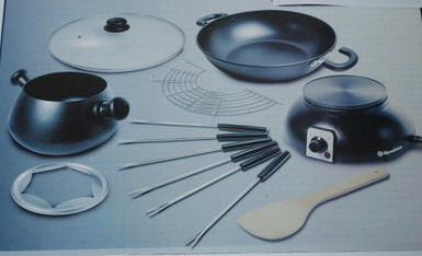 Elektro-Wok mit Fondue-Set (Elektro-Wok mit Fondue-Set)