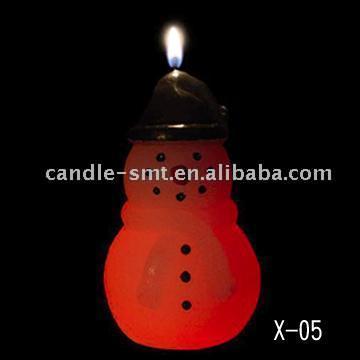  Snowman Candle (Снеговик свеча)