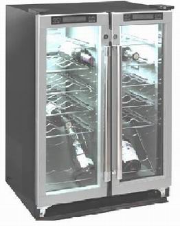  Wine Cooler with Dual Temperature Cabinet (Refroidisseur à vin avec le Cabinet température à deux zones)