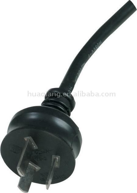 Australian Type Three Flat-Pins Plug with Power Cable