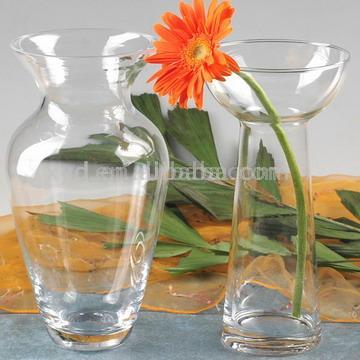  Handmade Clear Glass Vase