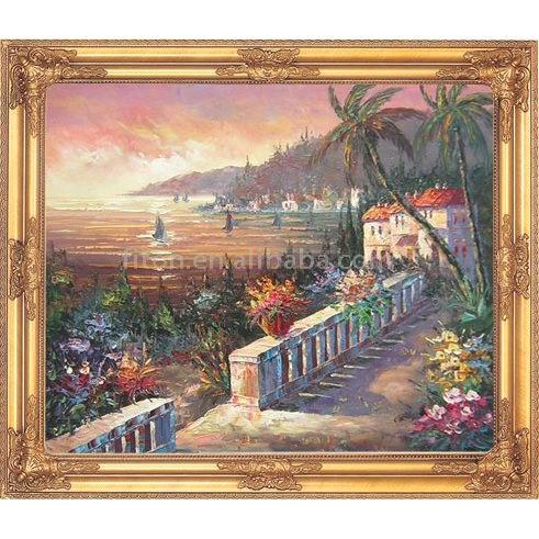  Oil Painting with Wooden Frame (Peinture à l`huile avec cadre en bois)