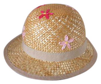  100% Wheat Straw Child Hat with Flower (100% пшеничной соломы ребенка шляпа с цветком)