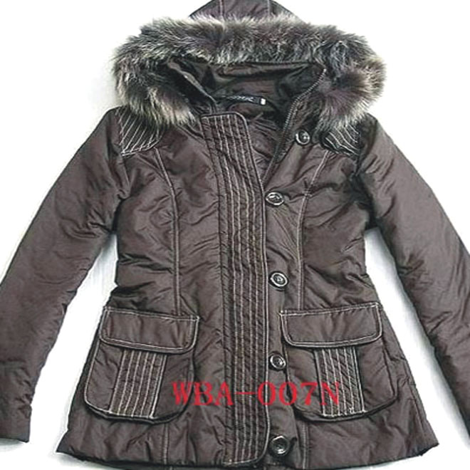  Ladies` Coat with Poly Padding