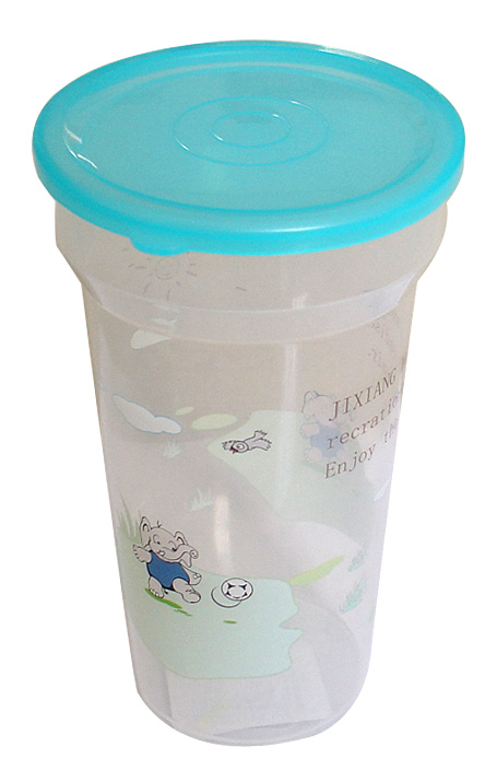  High-Plastic Cup with Cover (En plastique de haute Cup avec Cover)