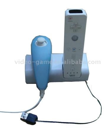  Charger Station and Battery Pack Kit for WII Remote (Station de chargeur et batterie Pack Kit pour Nintendo Wii)