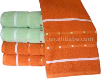  Solid Bath Towel with Border (Solid Serviette de bain avec Border)