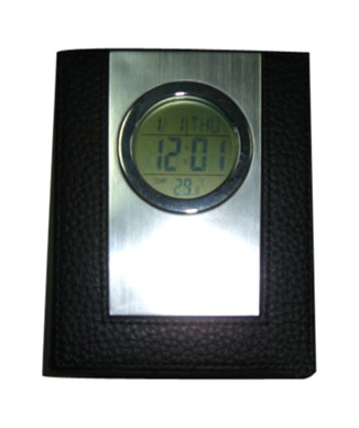 Leder Federhalter mit LCD-Uhr (Leder Federhalter mit LCD-Uhr)