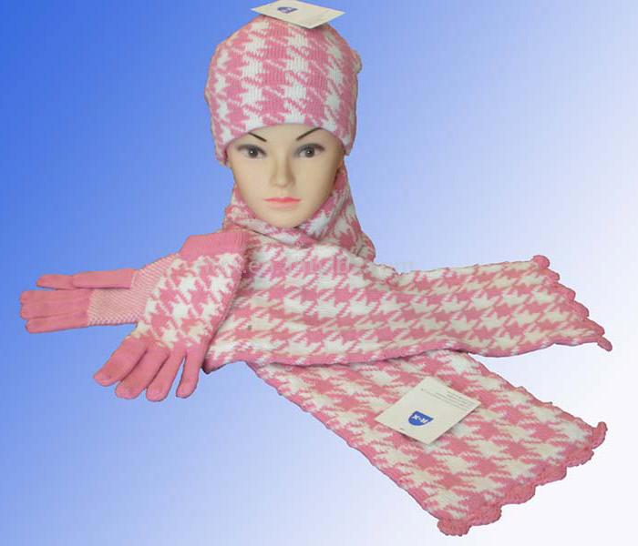  Knitted Hat, Scarf and Glove Set ( Knitted Hat, Scarf and Glove Set)