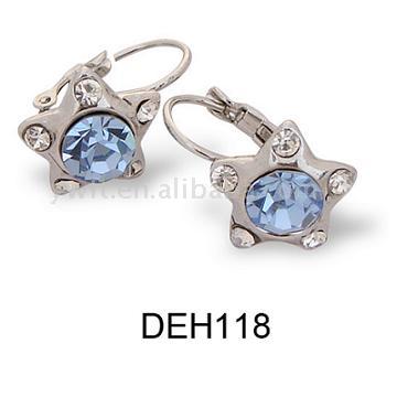  Alloy +CZ Stone Earring (Сплав + CZ Камень Серьги)