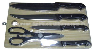  Knife Set-5pcs with Cutting Board (Messer-Set 5er mit Schneidbrett)