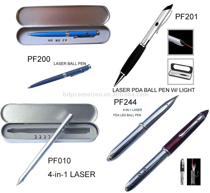  Ballpoint Pens with Laser Light (Kugelschreiber mit Laser-Licht)