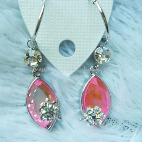  Alloy Earrings with Stones ( Alloy Earrings with Stones)