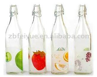  Glass Water Bottle with Decal (Verre Bouteille d`eau avec Decal)