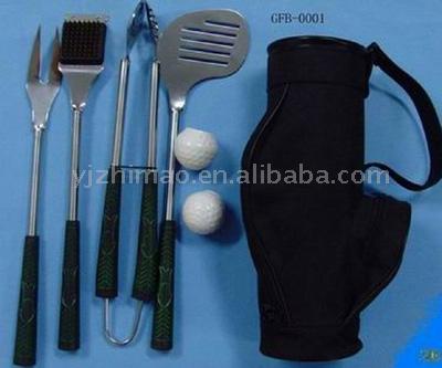  7pc Barbecue Set with Golf Shaped Bag ( 7pc Barbecue Set with Golf Shaped Bag)