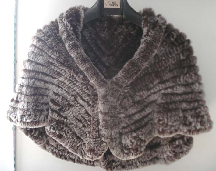  Rex Rabbit Fur Shawl (Châle en fourrure de lapin rex)