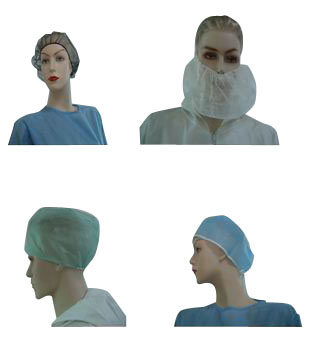  Non-Woven Cap & Beard Cover (Non-tissé Cap & Beard Cover)