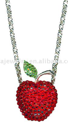  Apple Shaped Link Chain Necklace ( Apple Shaped Link Chain Necklace)