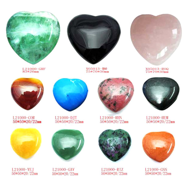  Semi-Precious Stone Fashion Heart (Pierre semi-précieuse mode coeur)