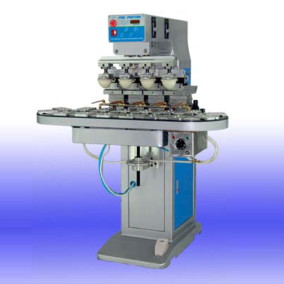  Four-Color Pad Printer With Conveyor