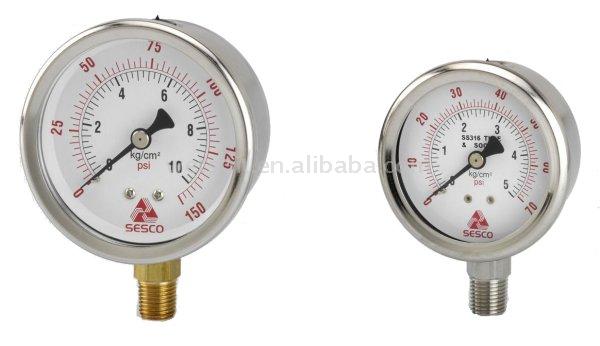  Scuba High Pressure Liquid Filled Gauge ()