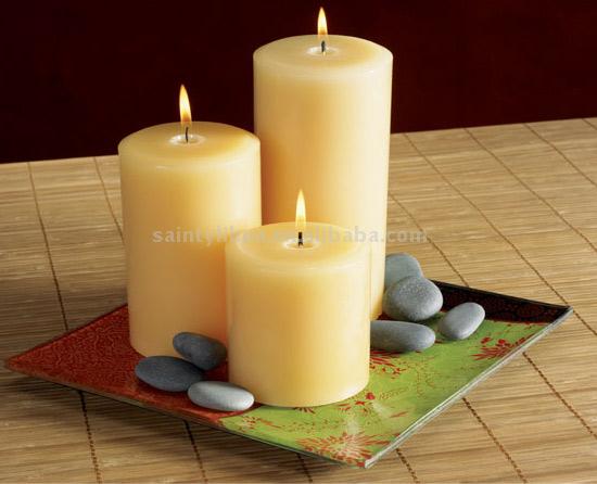  Pillar Candle with Glass Holder ( Pillar Candle with Glass Holder)