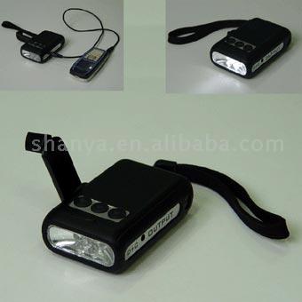  Mobile Phone Chargers with 5-LED Wind-Up Dynamo Flashlight (Зарядные устройства мобильных телефонов с 5-LED Wind-up "Динамо" Фонарик)