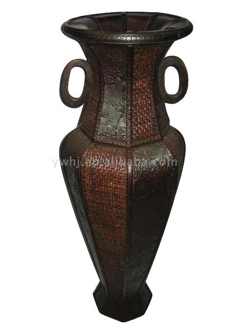  Antique Wooden Vase