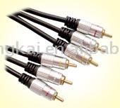  3 RCA Plug to 3RCA Plug RGB Cable (3 RCA jack de 3RCA Plug RGB Cable)