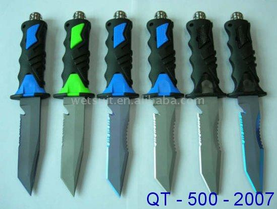  QT-500-2007 Ocean Master Titanium Dive Knife (QT-500 007 Океан Мастер Титан Dive Knife)