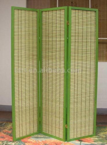  Printed Bamboo Folding Screen (Imprimé en bambou Paravent)