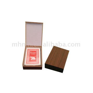  Wooden Box for Playing Cards (Bote en bois de cartes  jouer)