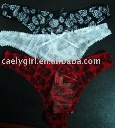 Ladies thong with full-prints