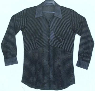 Silk Shirt With Lurex Stipes, Bais Cut (Silk Shirt mit Lurex Stipes, Bais Cut)