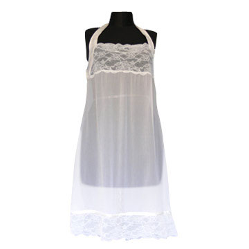 100% Silk Ladies` Nightgown with Lace (100% Silk Ladies` Nightgown with Lace)