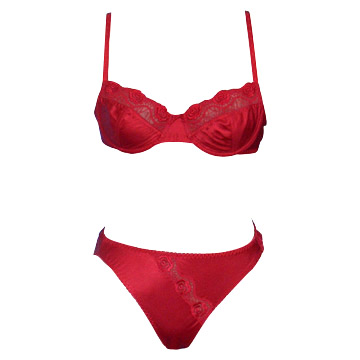 100% Silk Bra and Brief Set (100% Silk Bra and Brief Set)