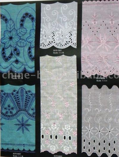 embroidered lace(TC Cloth and 100%cotton) (brodé dentelle (TC Tissu et 100% coton))