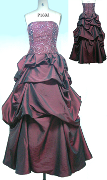 party dress P169A purple (robe de soirée P169A pourpre)