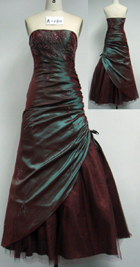 beaded evening dress A310 wine red (beaded evening dress A310 wine red)